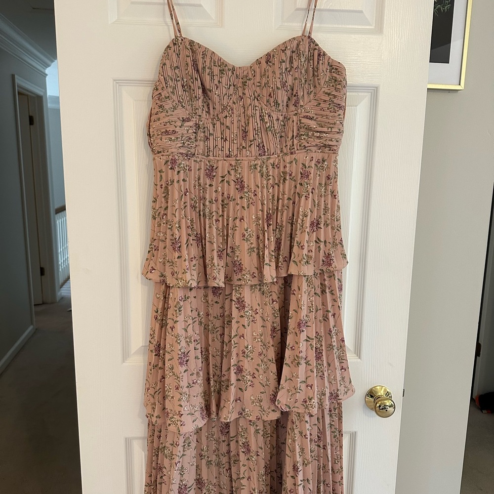 Lulu's Pink Midi Dress